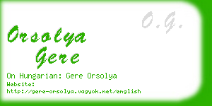 orsolya gere business card